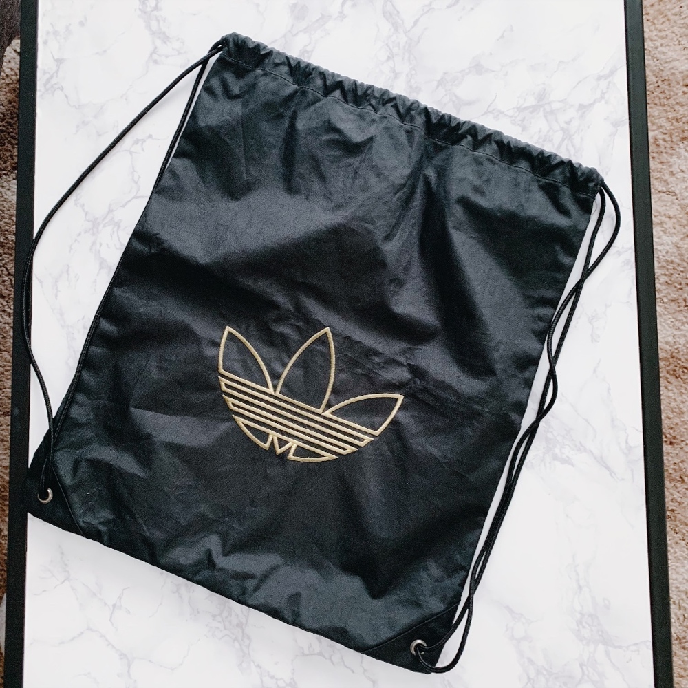 ❗3/$20 Adidas Drawstring gym Black Bag Backpack